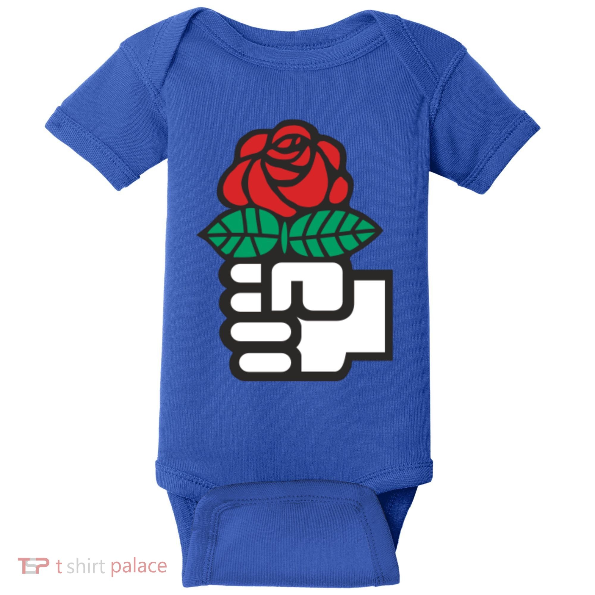 Dsa Democratic Socialists America Flowers Gift Meaningful Gift Baby Bodysuit