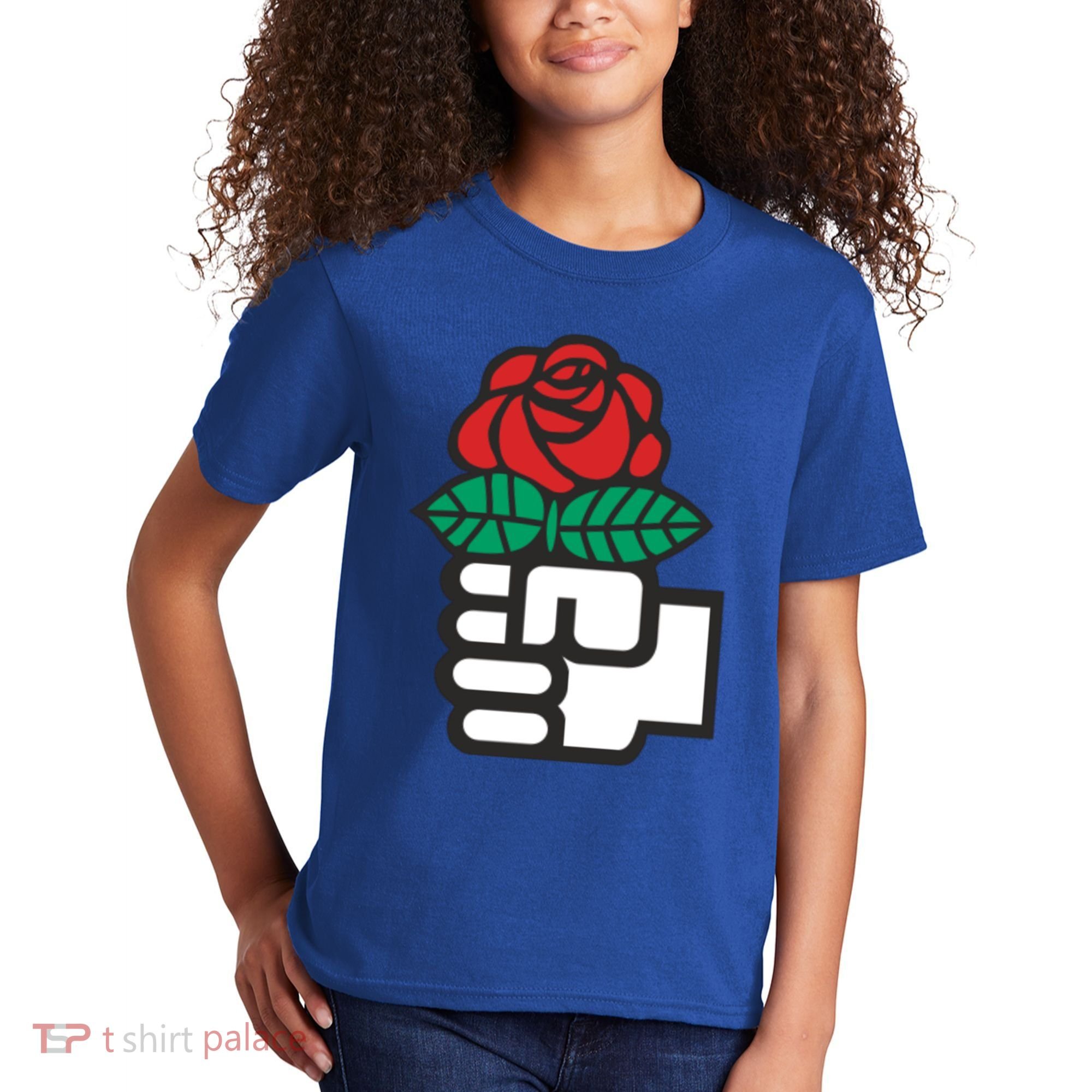 Dsa Democratic Socialists America Flowers Gift Meaningful Gift Kids T-Shirt