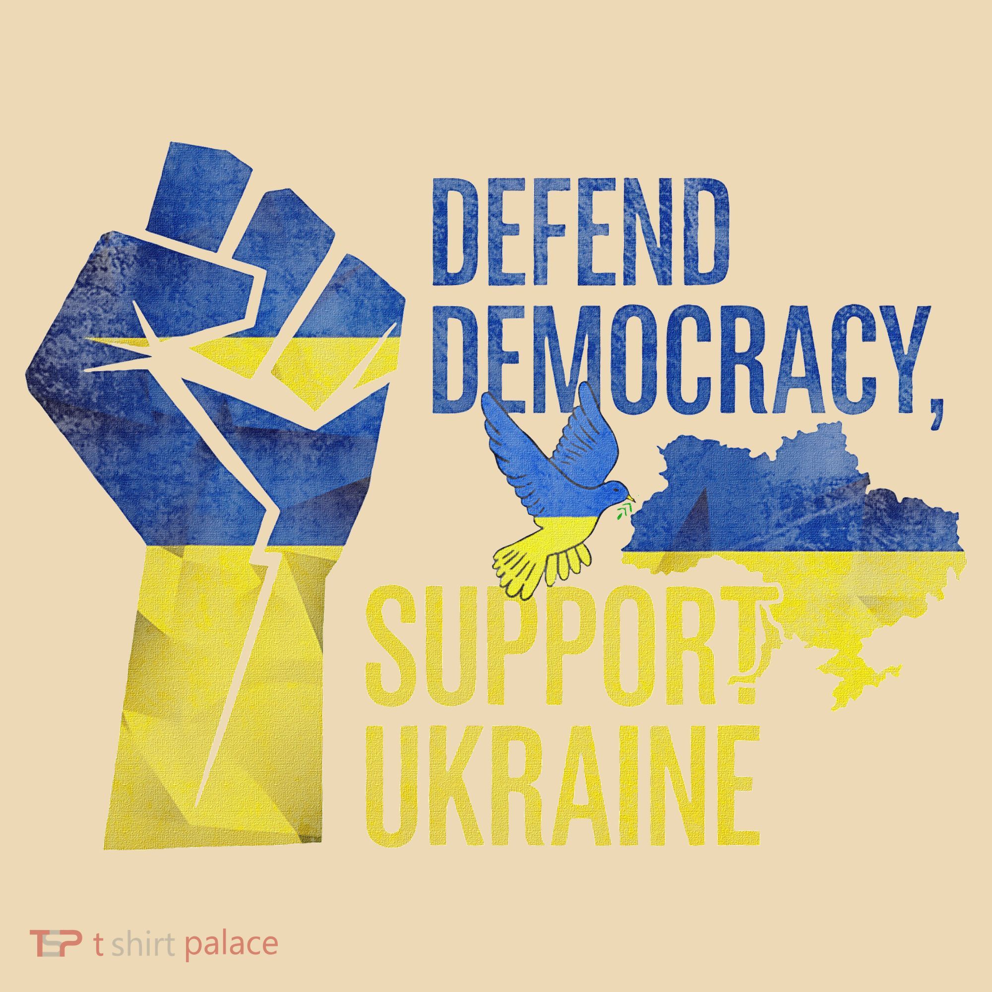Defend Democracy Support Ukraine Zelensky Ukrainian Flag Tote Bag