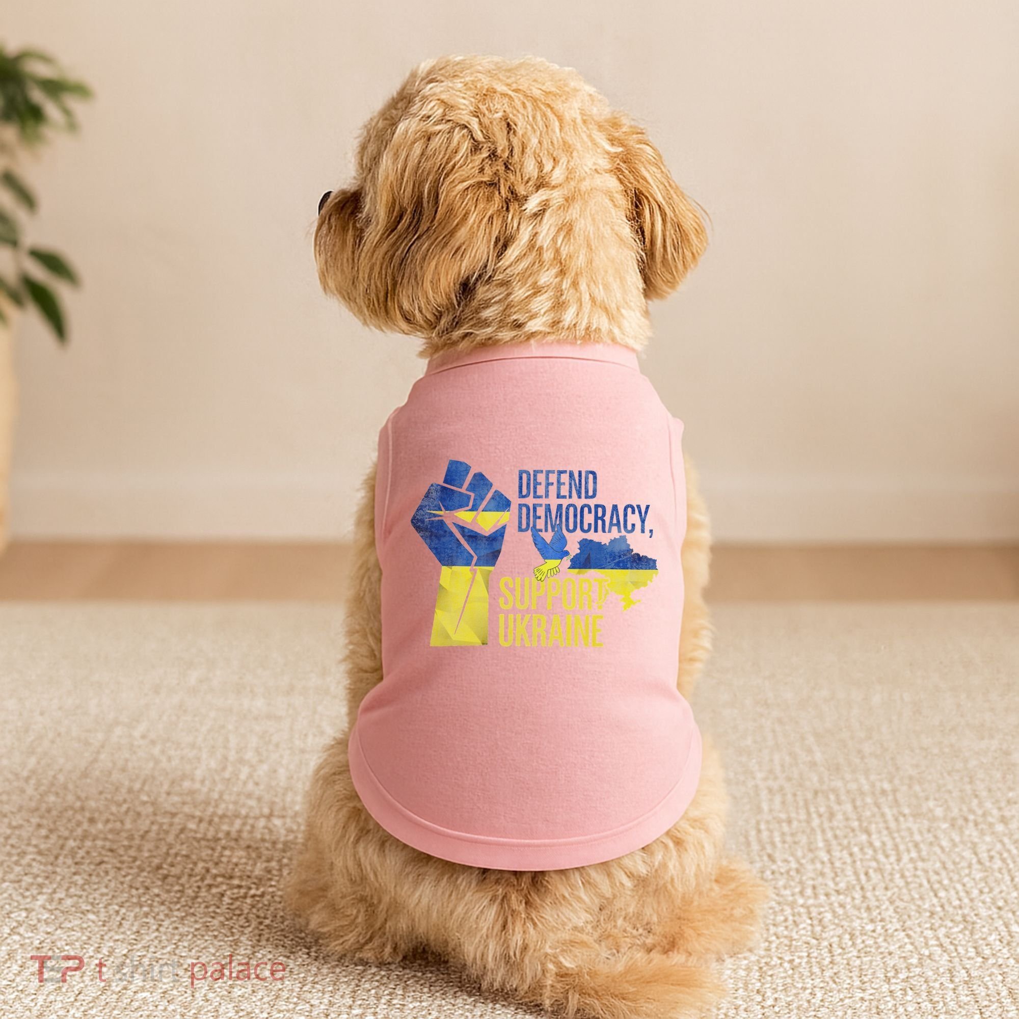 Defend Democracy Support Ukraine Zelensky Ukrainian Flag Doggie Tank