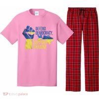 Defend Democracy Support Ukraine Zelensky Ukrainian Flag Pajama Set thumb 0