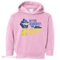 Defend Democracy Support Ukraine Zelensky Ukrainian Flag Toddler Hoodie thumb 0