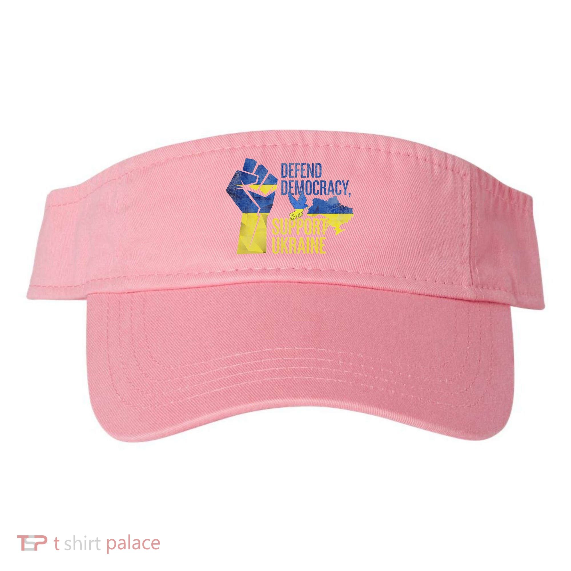 Defend Democracy Support Ukraine Zelensky Ukrainian Flag Visor