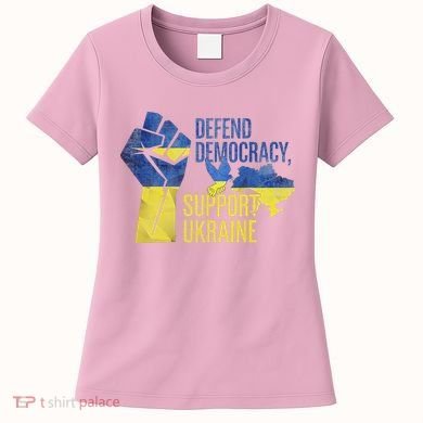 Defend Democracy Support Ukraine Zelensky Ukrainian Flag Women's T-Shirt