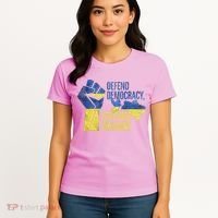 Defend Democracy Support Ukraine Zelensky Ukrainian Flag Women's T-Shirt thumb 4