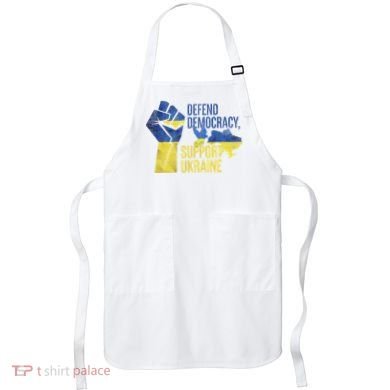 Defend Democracy Support Ukraine Zelensky Ukrainian Flag Apron