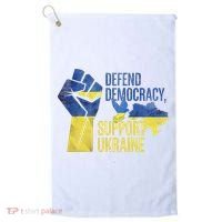 Defend Democracy Support Ukraine Zelensky Ukrainian Flag Golf Towel thumb 0