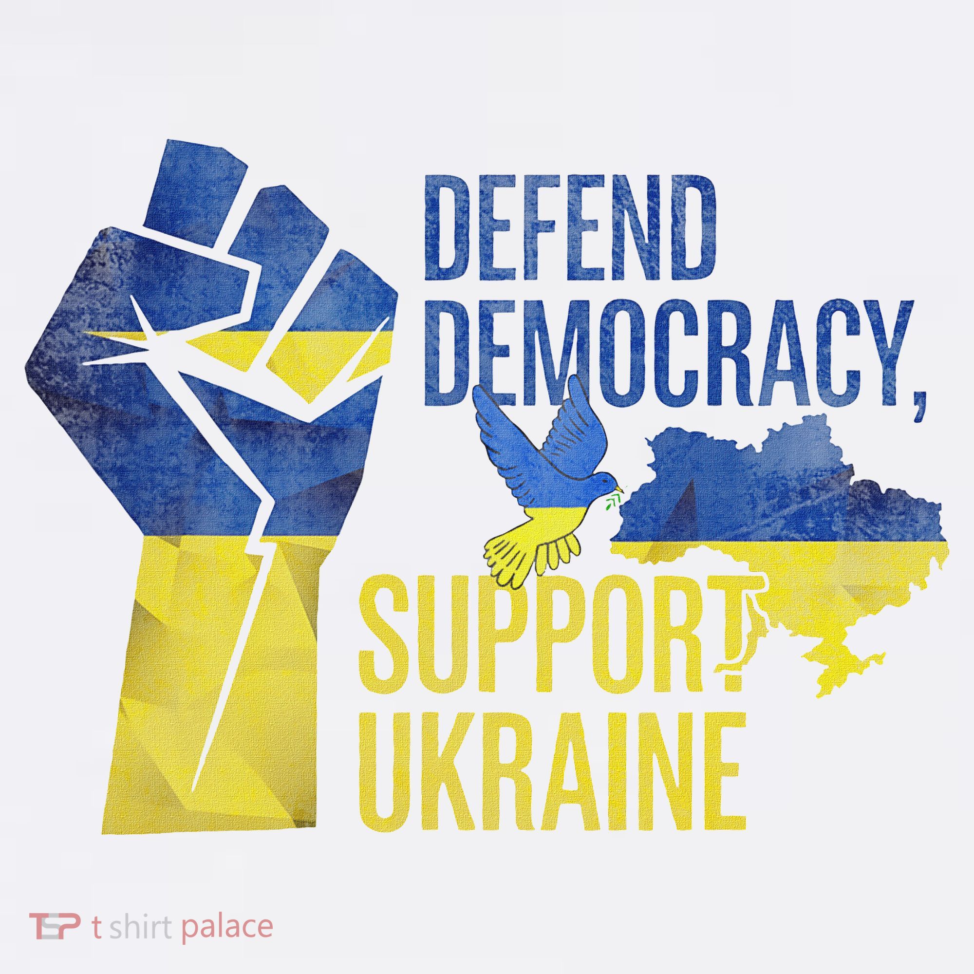Defend Democracy Support Ukraine Zelensky Ukrainian Flag Kids Sweatshirt