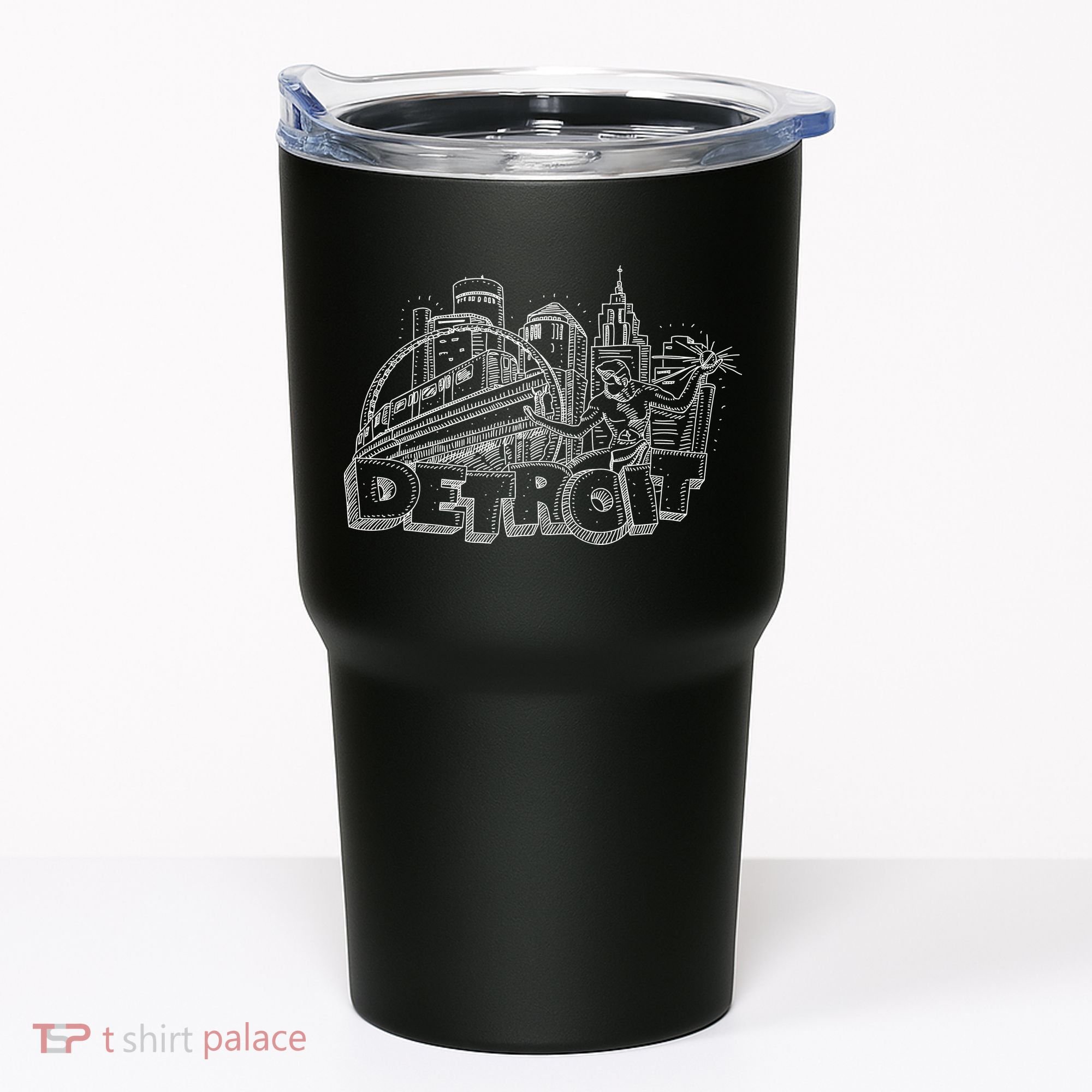 Detroit Drawing Skyline Tumbler