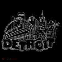 Detroit Drawing Skyline Ornament thumb 1