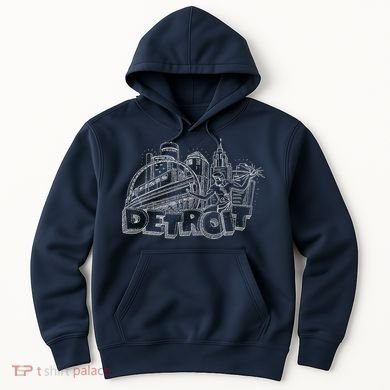 Detroit Drawing Skyline Hoodie