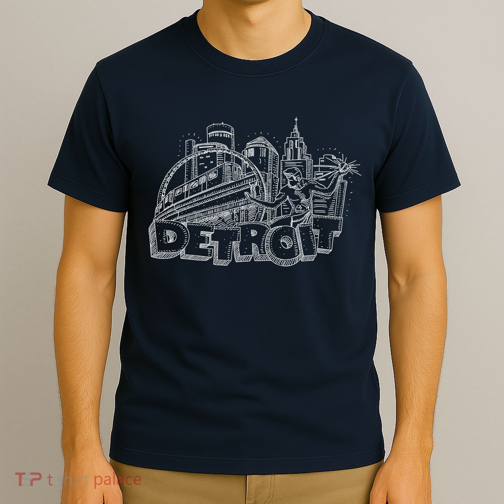 Detroit Drawing Skyline T-Shirt