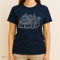 Detroit Drawing Skyline T-Shirt thumb 4