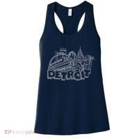 Detroit Drawing Skyline Women's Tank Top thumb 0