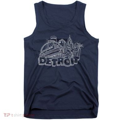 Detroit Drawing Skyline Tank Top