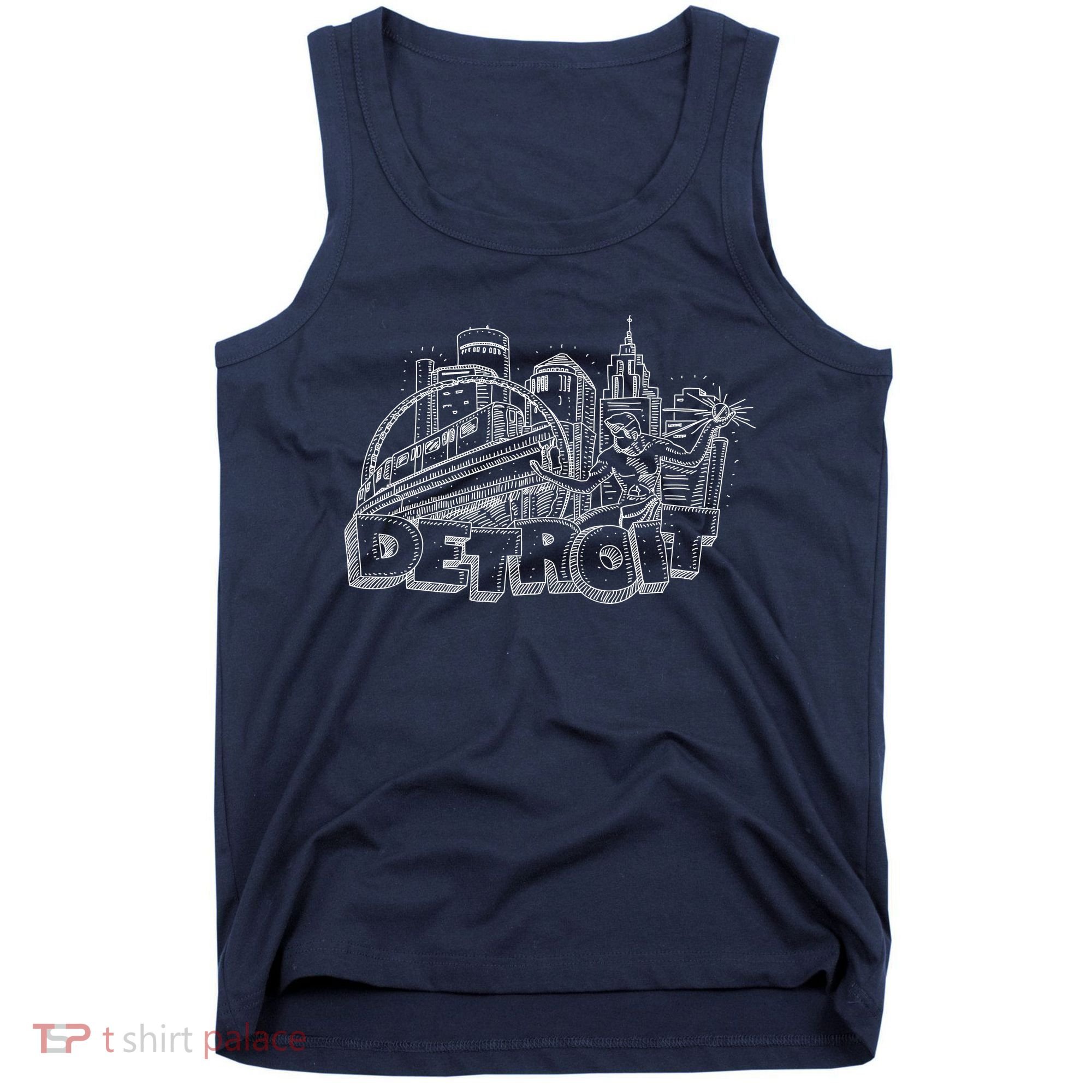 Detroit Drawing Skyline Tank Top