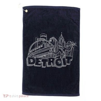 Detroit Drawing Skyline Golf Towel