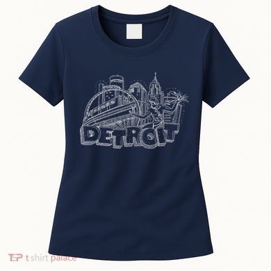 Detroit Drawing Skyline Women's T-Shirt