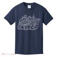 Detroit Drawing Skyline Kids T-Shirt thumb 0