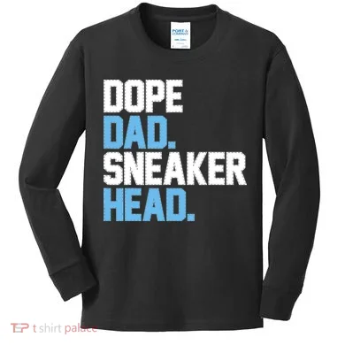 Dope Dad Sneakerhead Kids Long Sleeve Shirt