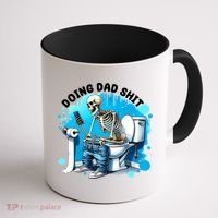 Doing Dad Shit Funny Skeleton Coffee Mug thumb 1