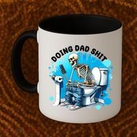 Doing Dad Shit Funny Skeleton Coffee Mug thumb 2