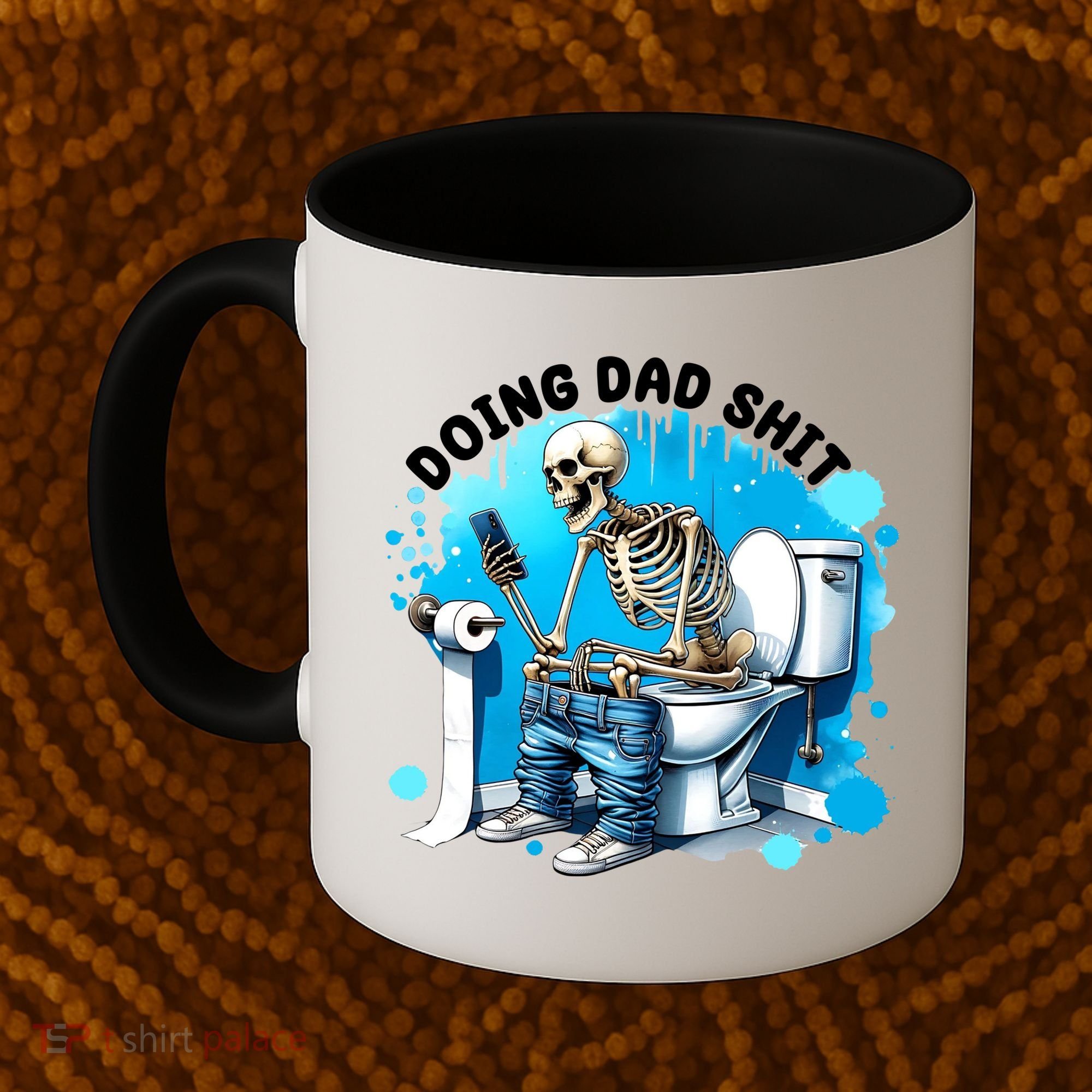 Doing Dad Shit Funny Skeleton Coffee Mug