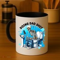 Doing Dad Shit Funny Skeleton Coffee Mug thumb 4
