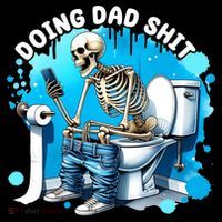Doing Dad Shit Funny Skeleton Ornament thumb 1