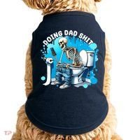 Doing Dad Shit Funny Skeleton Doggie Tank thumb 0