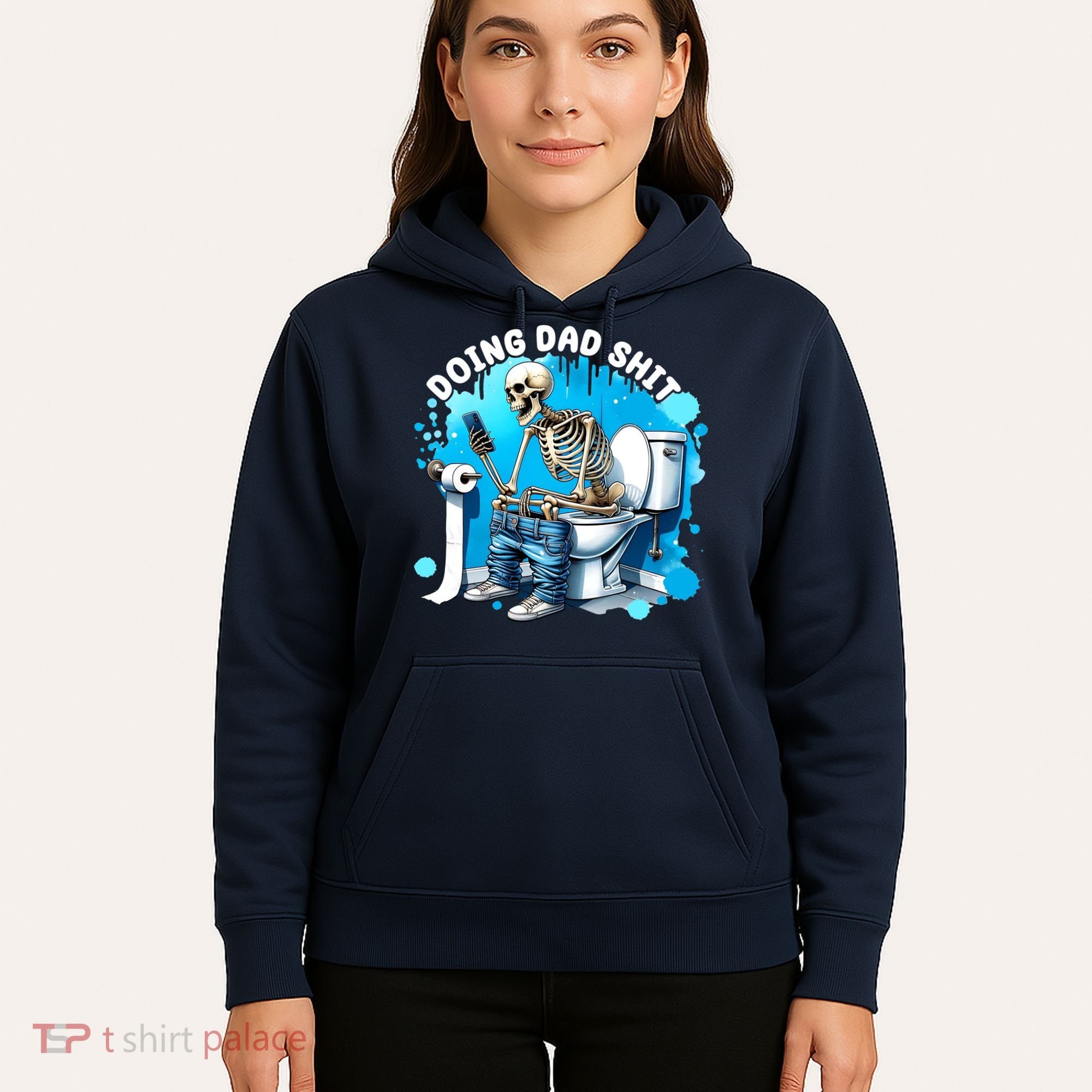 Doing Dad Shit Funny Skeleton Hoodie