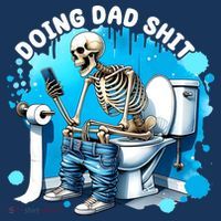 Doing Dad Shit Funny Skeleton Sweatshirt thumb 3
