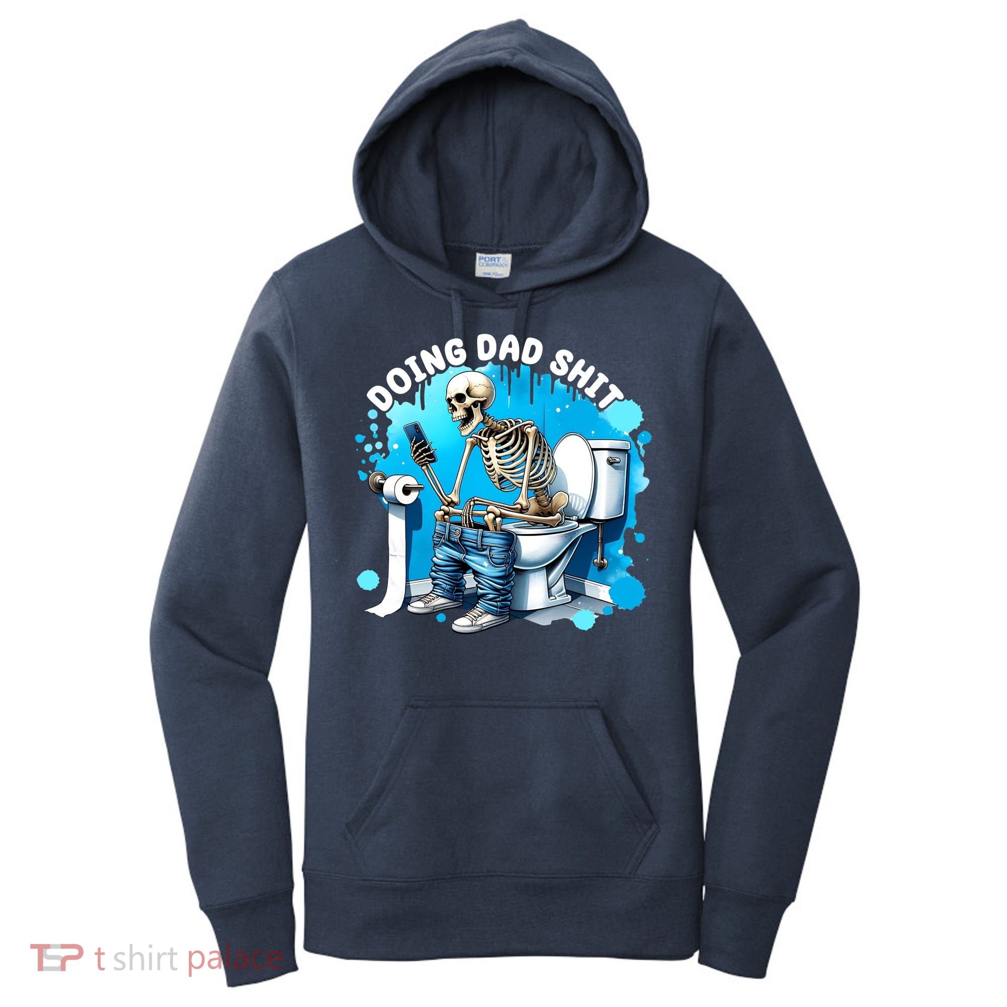 Doing Dad Shit Funny Skeleton Women's Hoodie