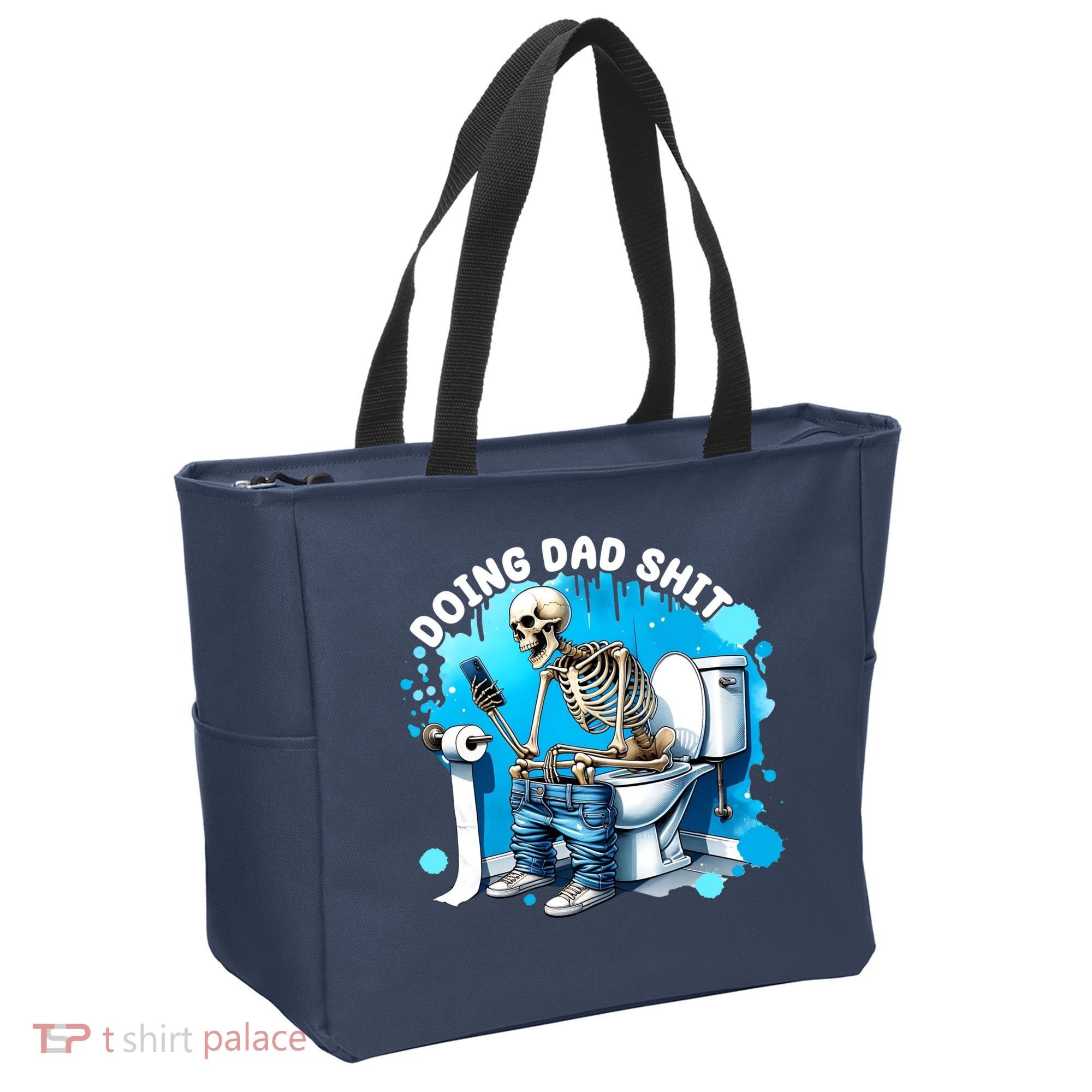 Doing Dad Shit Funny Skeleton Tote Bag
