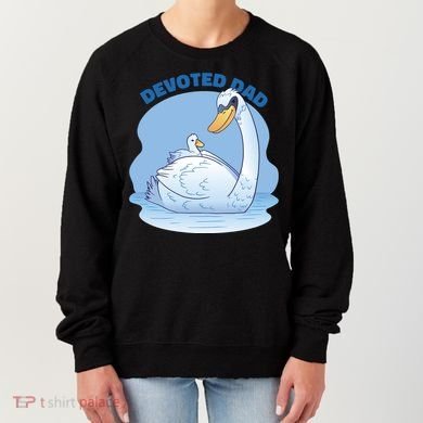 Devoted Dad Swan Fathers Day Gift Women's Sweatshirt