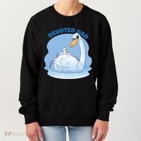 Devoted Dad Swan Fathers Day Gift Women's Sweatshirt thumb 0