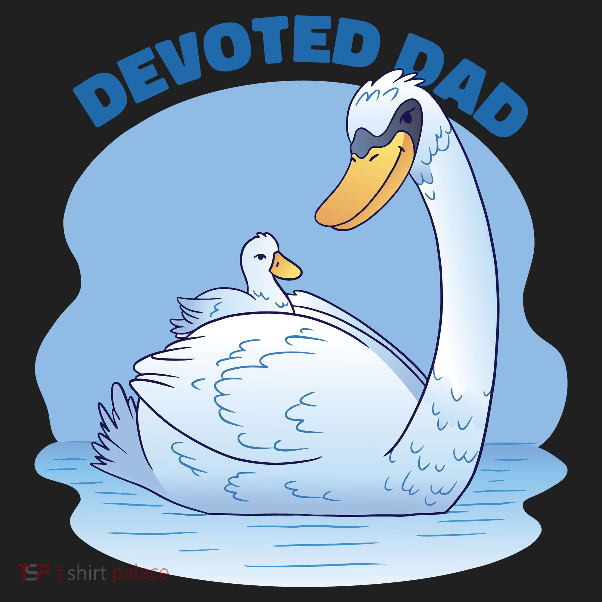 Devoted Dad Swan Fathers Day Gift Women's Sweatshirt