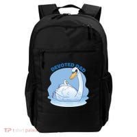 Devoted Dad Swan Fathers Day Gift Backpack thumb 0