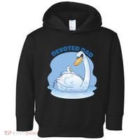 Devoted Dad Swan Fathers Day Gift Toddler Hoodie thumb 0