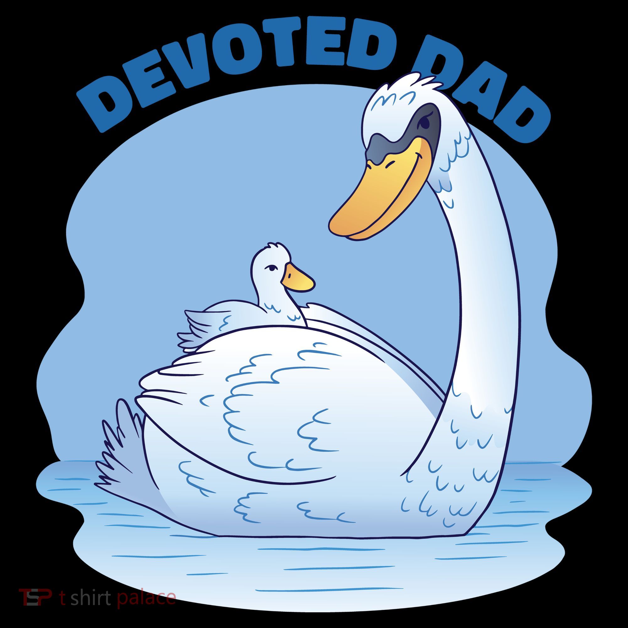 Devoted Dad Swan Fathers Day Gift Tote Bag
