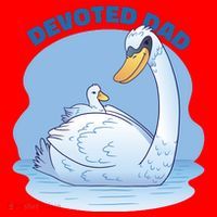 Devoted Dad Swan Fathers Day Gift Santa Hat thumb 1
