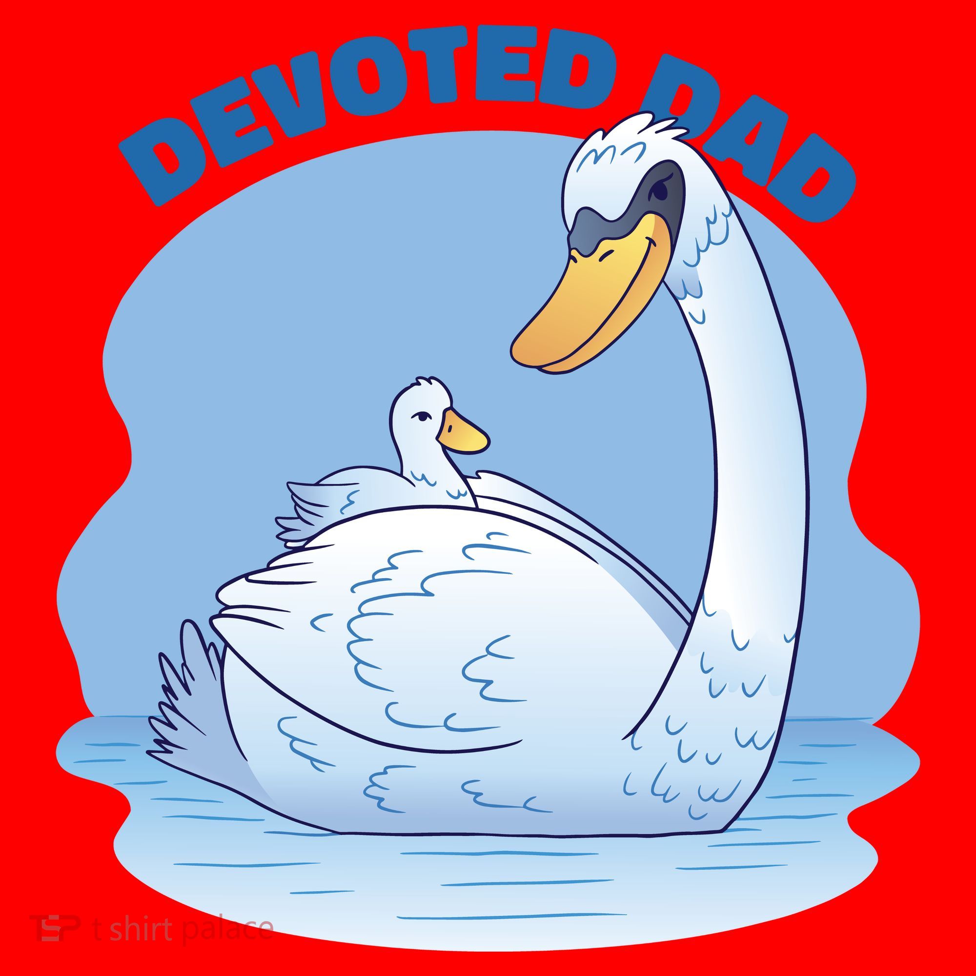 Devoted Dad Swan Fathers Day Gift Santa Hat