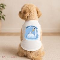 Devoted Dad Swan Fathers Day Gift Doggie Tank thumb 2