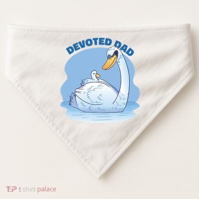 Devoted Dad Swan Fathers Day Gift USA-Made Doggie Bandana