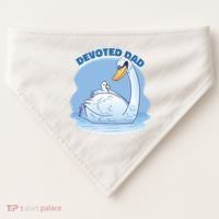 Devoted Dad Swan Fathers Day Gift USA-Made Doggie Bandana thumb 0
