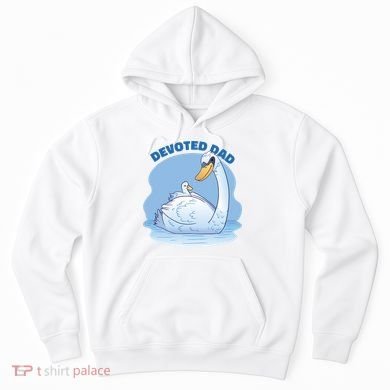 Devoted Dad Swan Fathers Day Gift Hoodie