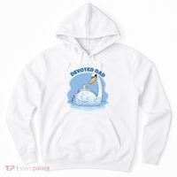 Devoted Dad Swan Fathers Day Gift Hoodie thumb 0