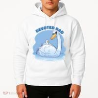 Devoted Dad Swan Fathers Day Gift Hoodie thumb 2
