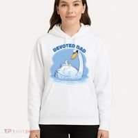 Devoted Dad Swan Fathers Day Gift Hoodie thumb 5