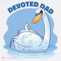 Devoted Dad Swan Fathers Day Gift Hoodie thumb 7